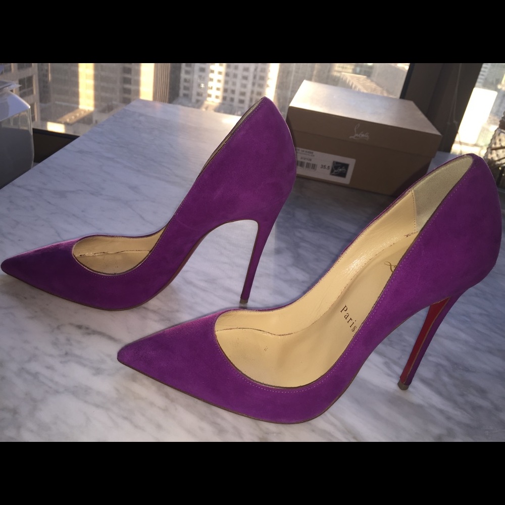Christian Louboutin So Kate Suede Pumps Heels - Picture 7 of 8